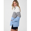 image:imageANRABESS Womens Quarter Zip Pullover Oversized SweatshirtsWhite Light Grey Sky Blue