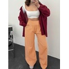 image:imageANRABESS Womens Striped Gingham Wide Leg Palazzo Pants with PocketsOrange White Plaid