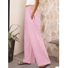 image:imageANRABESS Womens Striped Gingham Wide Leg Palazzo Pants with PocketsPink White Plaid