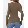image:imageANRABESS Womens Tops Long Sleeve Shirts Built in BraOlive