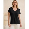 image:imageANRABESS Womens Tops Short Sleeve Summer T Shirts Basic TeeBlack