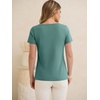 image:imageANRABESS Womens Tops Short Sleeve Summer T Shirts Basic TeeGray Green