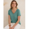 image:imageANRABESS Womens Tops Short Sleeve Summer T Shirts Basic TeeGray Green