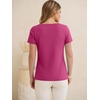 image:imageANRABESS Womens Tops Short Sleeve Summer T Shirts Basic TeeHot Pink