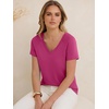 image:imageANRABESS Womens Tops Short Sleeve Summer T Shirts Basic TeeHot Pink