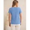 image:imageANRABESS Womens Tops Short Sleeve Summer T Shirts Basic TeeSky Blue