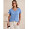image:imageANRABESS Womens Tops Short Sleeve Summer T Shirts Basic TeeSky Blue