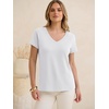 image:imageANRABESS Womens Tops Short Sleeve Summer T Shirts Basic TeeWhite