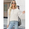 image:imageANRABESS Womens Waffle Knit Henley Top Long Sleeve ShirtsBeige