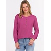 image:imageANRABESS Womens Waffle Knit Henley Top Long Sleeve ShirtsHot Pink