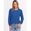 image:imageANRABESS Womens Waffle Knit Henley Top Long Sleeve ShirtsRoyal Blue