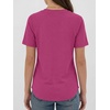 image:imageANRABESS Womens Waffle Knit Henley Top Short Sleeve ShirtsHot Pink