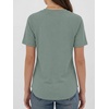 image:imageANRABESS Womens Waffle Knit Henley Top Short Sleeve ShirtsLight Green