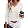 image:imageANRABESS Sweaters for Women Lightweight Loose Fit V Neck Fall OutfitsWhite