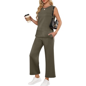 image:imageANRABESS 2 Piece Sets for Women Travel Airport OutfitsArmy Green