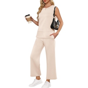 image:imageANRABESS 2 Piece Sets for Women Travel Airport OutfitsBeige