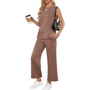 image:imageANRABESS 2 Piece Sets for Women Travel Airport OutfitsBrown