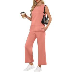 image:imageANRABESS 2 Piece Sets for Women Travel Airport OutfitsCoral