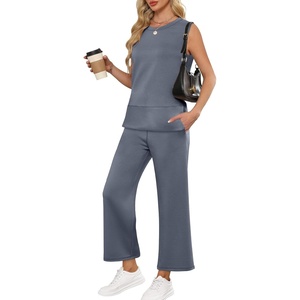 image:imageANRABESS 2 Piece Sets for Women Travel Airport OutfitsGrey Blue
