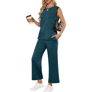image:imageANRABESS 2 Piece Sets for Women Travel Airport OutfitsLake Green