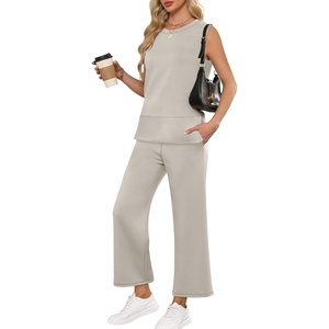 image:imageANRABESS 2 Piece Sets for Women Travel Airport OutfitsLight Beige