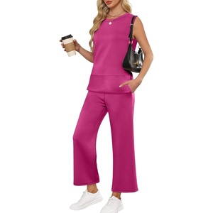 image:imageANRABESS 2 Piece Sets for Women Travel Airport OutfitsRose Red