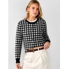 image:imageANRABESS Cardigan Sweaters for Women 2026 Fall OutfitsBlack White Plaid