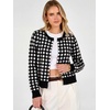 image:imageANRABESS Cardigan Sweaters for Women 2026 Fall OutfitsBlack White Plaid