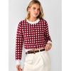 image:imageANRABESS Cardigan Sweaters for Women 2026 Fall OutfitsRed White Plaid