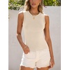 image:imageANRABESS High Neck Tank Tops for Women Summer SleevelessApricot