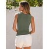 image:imageANRABESS High Neck Tank Tops for Women Summer SleevelessArmy Green