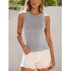 image:imageANRABESS High Neck Tank Tops for Women Summer SleevelessDark Grey