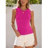 image:imageANRABESS High Neck Tank Tops for Women Summer SleevelessHot Pink