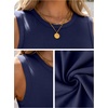 image:imageANRABESS High Neck Tank Tops for Women Summer SleevelessNavy Blue