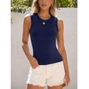 image:imageANRABESS High Neck Tank Tops for Women Summer SleevelessNavy Blue