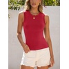 image:imageANRABESS High Neck Tank Tops for Women Summer SleevelessRed