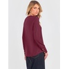 image:imageANRABESS Long Sleeve Shirts for Women Crewneck Basic Tee Striped Tops 2026 Fall Casual Loose Fit T Shirts Fashion OutfitsBurgundy