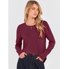 image:imageANRABESS Long Sleeve Shirts for Women Crewneck Basic Tee Striped Tops 2026 Fall Casual Loose Fit T Shirts Fashion OutfitsBurgundy