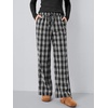 image:imageANRABESS Pajamas for Women Long Sleeve 2 Piece Lounge SetsBlack Plaid