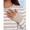 image:imageANRABESS Sweaters for Women Fall Loose Fit LightweightAlmond White Stripe