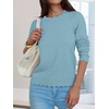 image:imageANRABESS Sweaters for Women Fall Loose Fit LightweightLight Blue