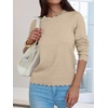 image:imageANRABESS Sweaters for Women Fall Loose Fit LightweightTan