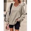 image:imageANRABESS Sweatshirt for Women Fall Oversized Fleece PulloverLight Khaki