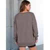image:imageANRABESS Sweatshirt for Women VNeck Oversized Fall OutfitsLight Brown