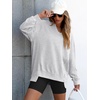 image:imageANRABESS Sweatshirt for Women VNeck Oversized Fall OutfitsLight Grey