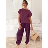 image:imageANRABESS Two Piece Sets for Women Lounge Airport OutfitsBurgundy