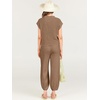 image:imageANRABESS Two Piece Sets for Women Lounge Airport OutfitsDeep Brown