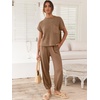 image:imageANRABESS Two Piece Sets for Women Lounge Airport OutfitsDeep Brown