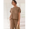 image:imageANRABESS Two Piece Sets for Women Lounge Airport OutfitsDeep Brown