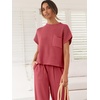 image:imageANRABESS Two Piece Sets for Women Lounge Airport OutfitsHot Pink